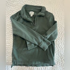 Boys Green Quarter-Zip Sweater